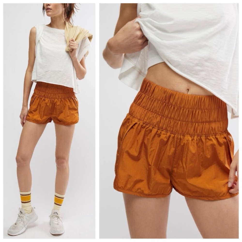 Free People FP Movement The Way Home Athletic Short, Toasted Coconut sz. M
